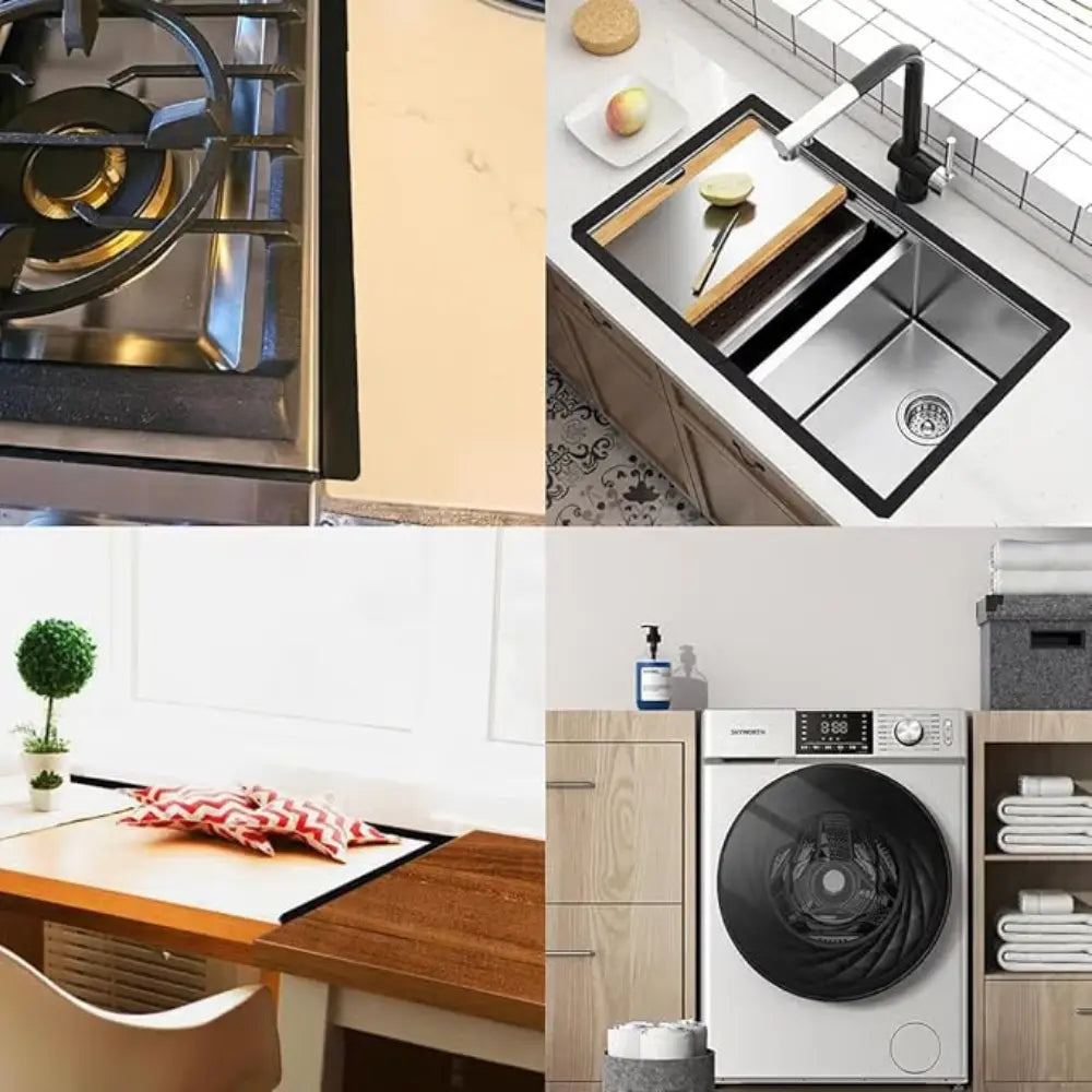 Stove Gap Cover Telescopic Heat-Resistant Stainless Steel