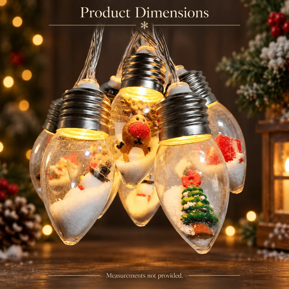 String Lights Battery Operated Acrylic Globes & Warm LED