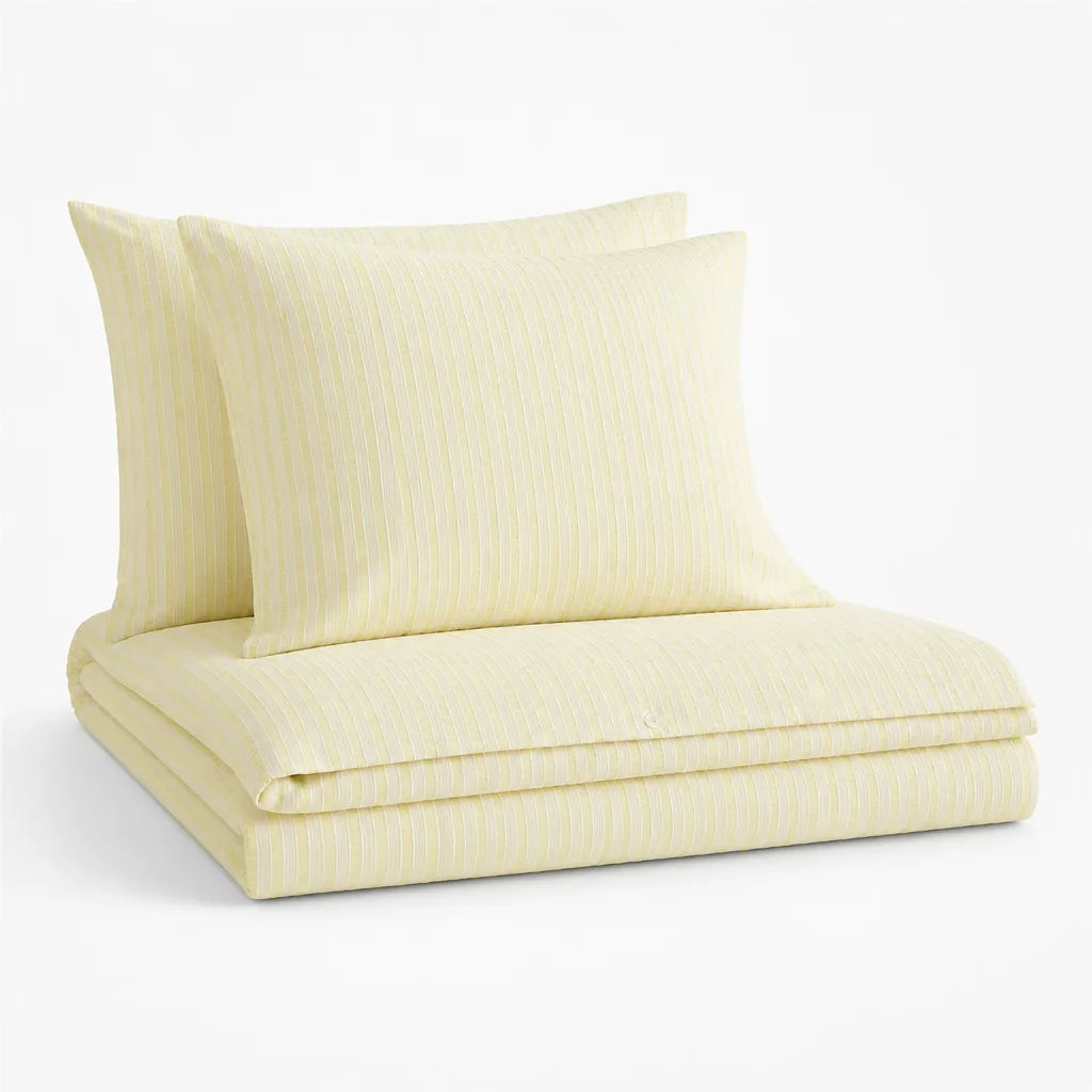 Striped Bedding Set with Duvet Cover and Pillowcases (100% Cotton)