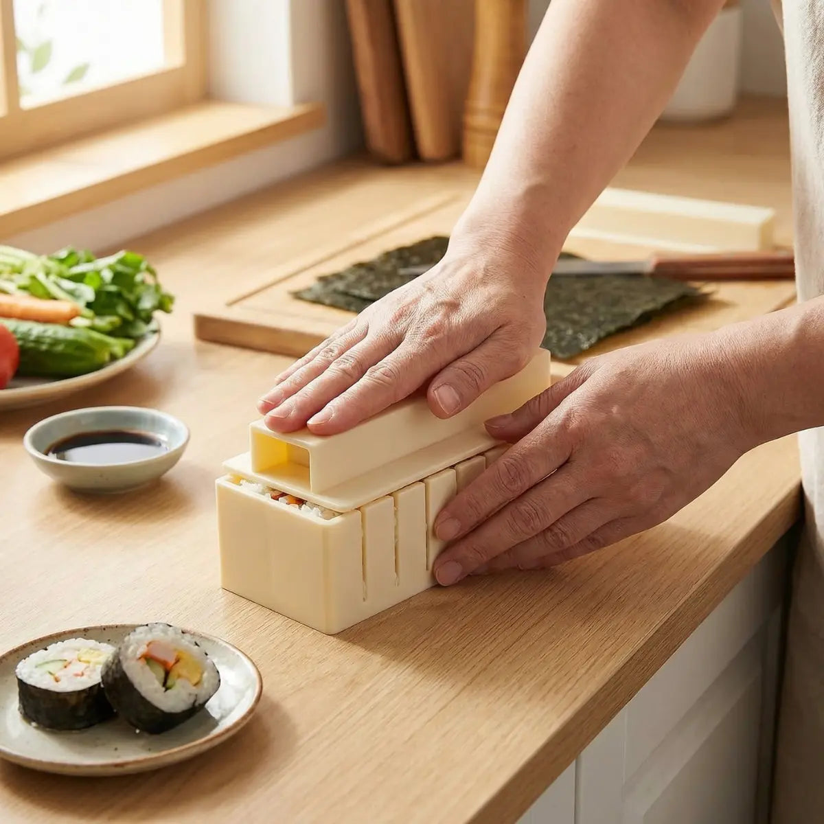 Sushi Mold Set No-Roll Rectangular BPA-Free & Dishwasher Safe
