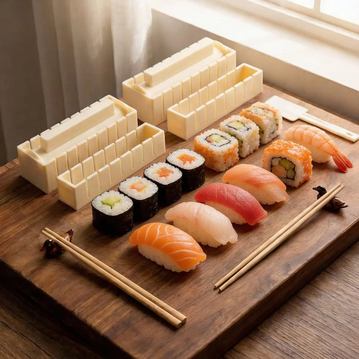 Sushi Mold Set Rectangular No-Roll Dishwasher-Safe Kit