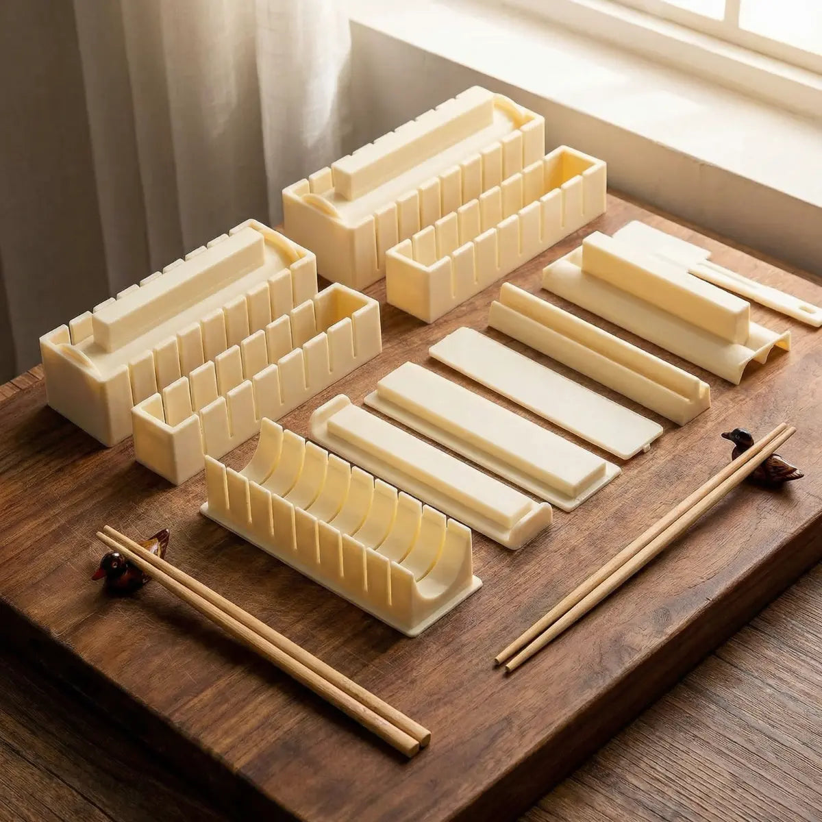Sushi Mold Set Rectangular No-Roll Dishwasher-Safe Kit