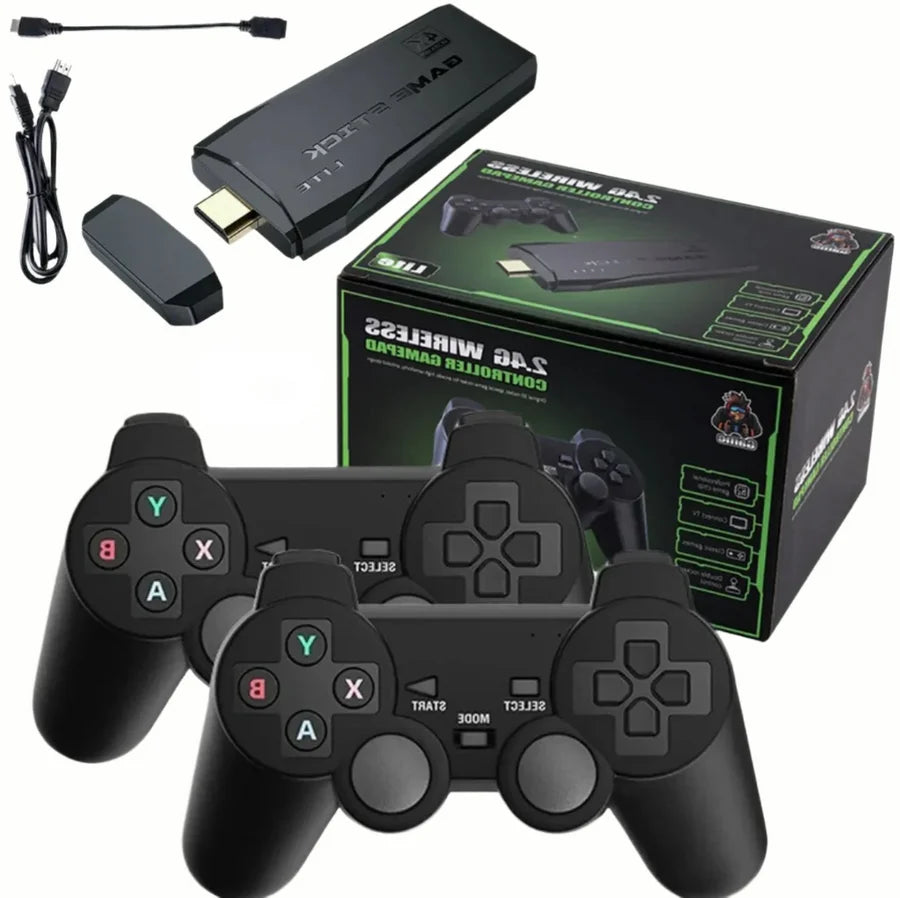 TV Game Stick Console Preloaded 20,000 Games Wireless Controllers