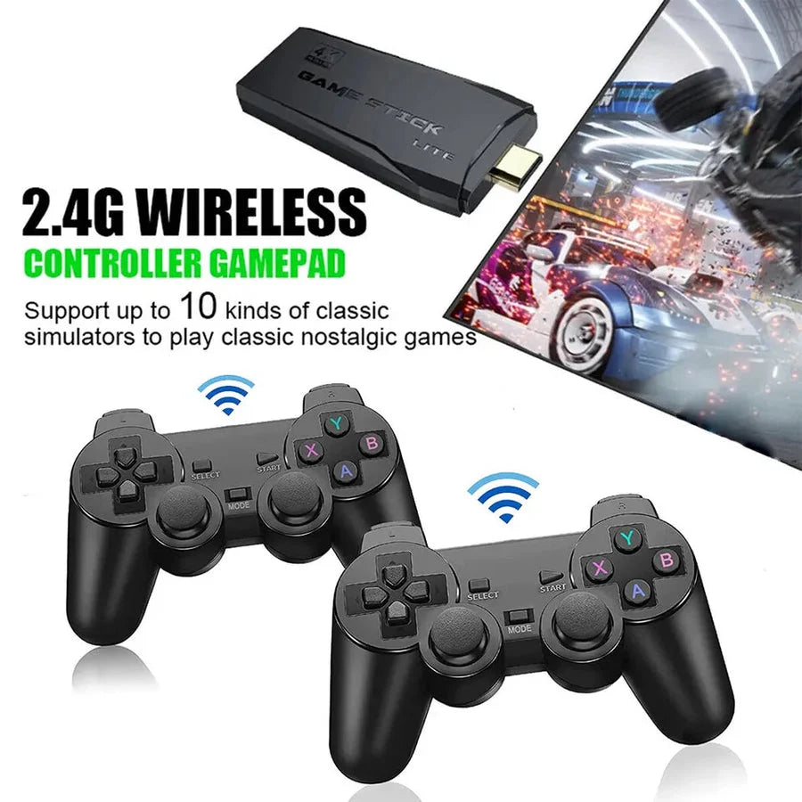 TV Game Stick Console Preloaded 20,000 Games Wireless Controllers