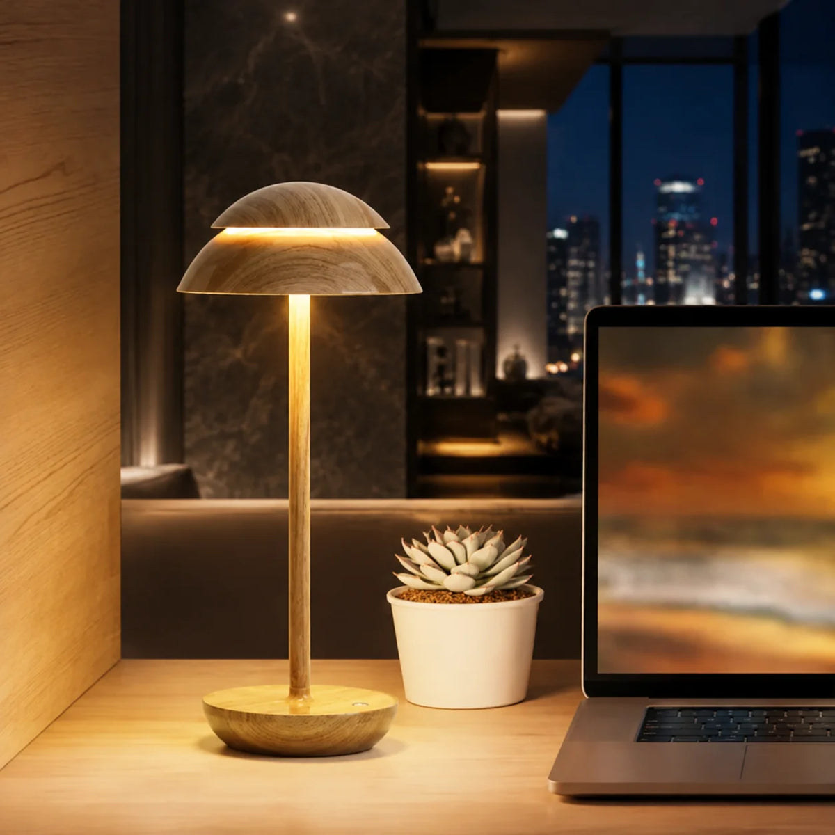 Table Lamp Cordless Rechargeable 16-Hour Touch Dimmer