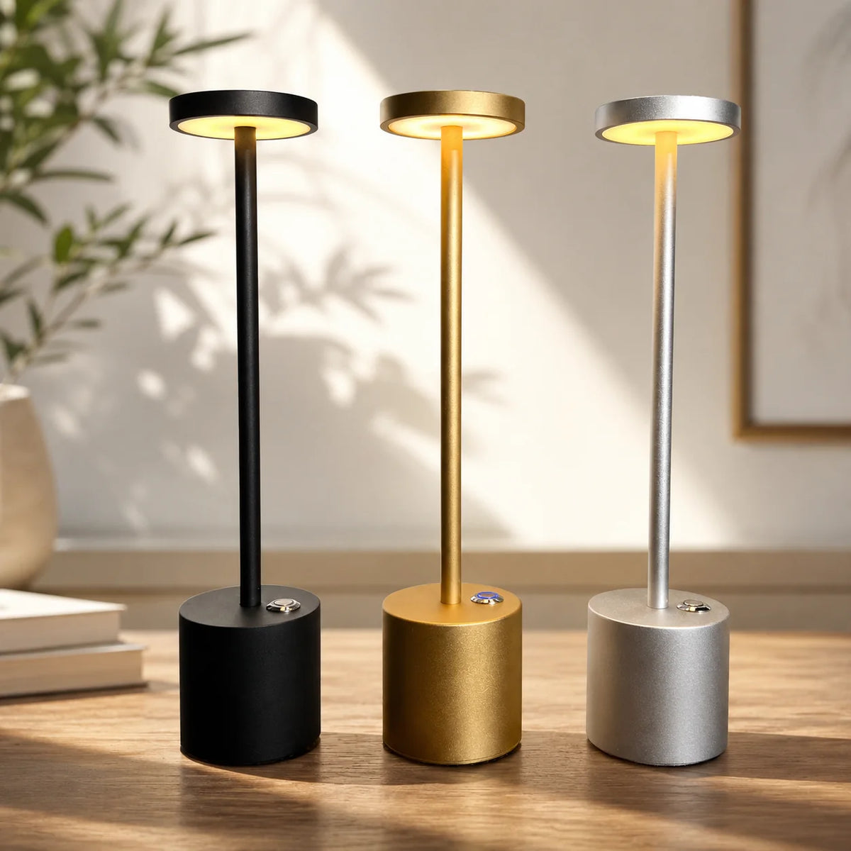 Table Lamp Cordless Rechargeable Three Dimming Levels
