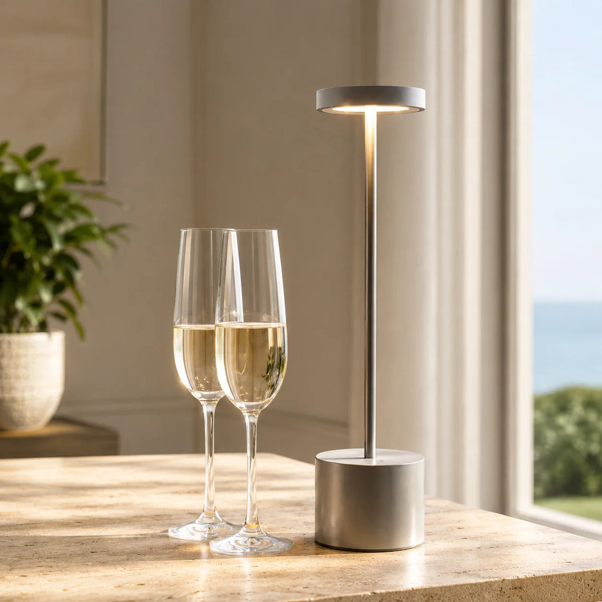 Table Lamp Cordless Rechargeable Three Dimming Levels