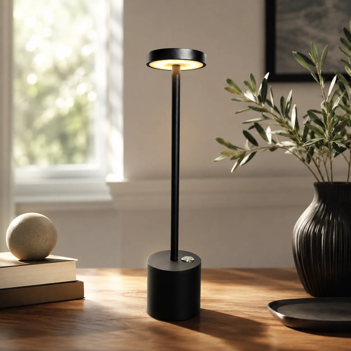 Table Lamp Cordless Rechargeable Three Dimming Levels
