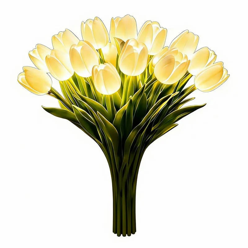 Table Lamp Real-Touch Petals Warm White LED Battery Operated