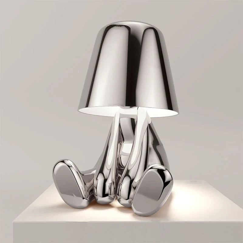 Table Lamp Sculptural Touch-Dimmable USB Rechargeable