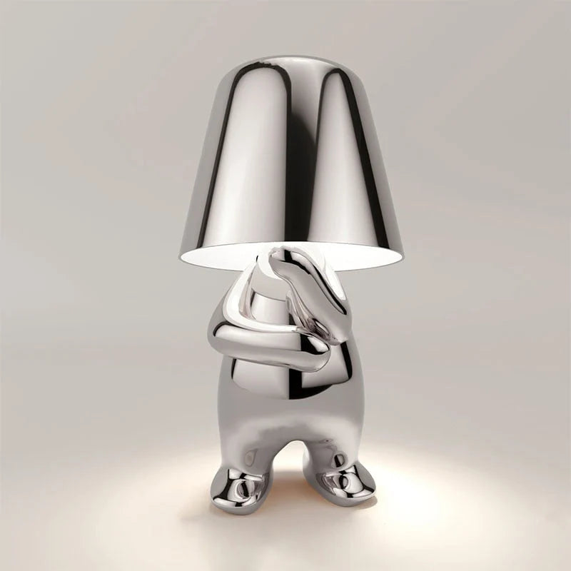 Table Lamp Sculptural Touch-Dimmable USB Rechargeable