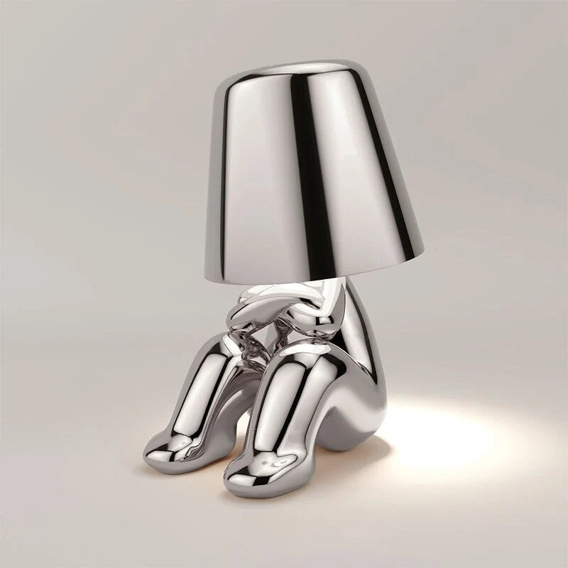 Table Lamp Sculptural Touch-Dimmable USB Rechargeable