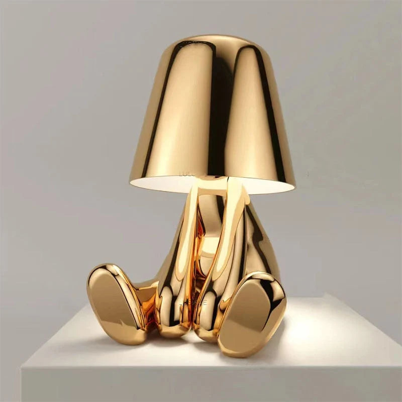 Table Lamp Sculptural Touch-Dimmable USB Rechargeable