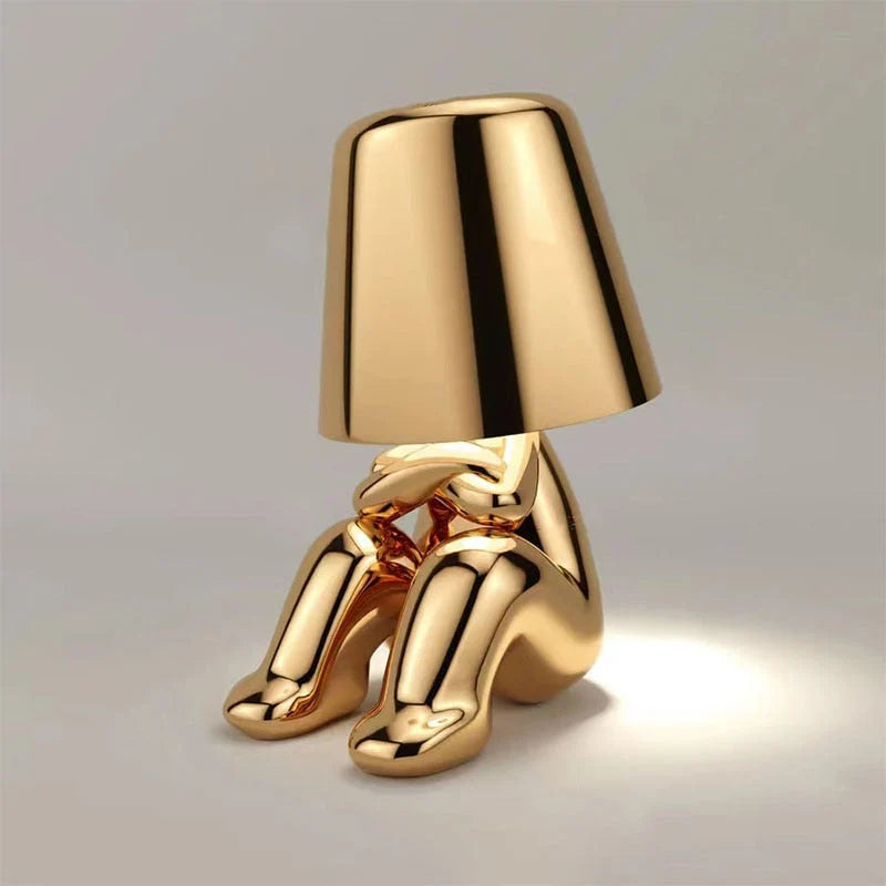 Table Lamp Sculptural Touch-Dimmable USB Rechargeable