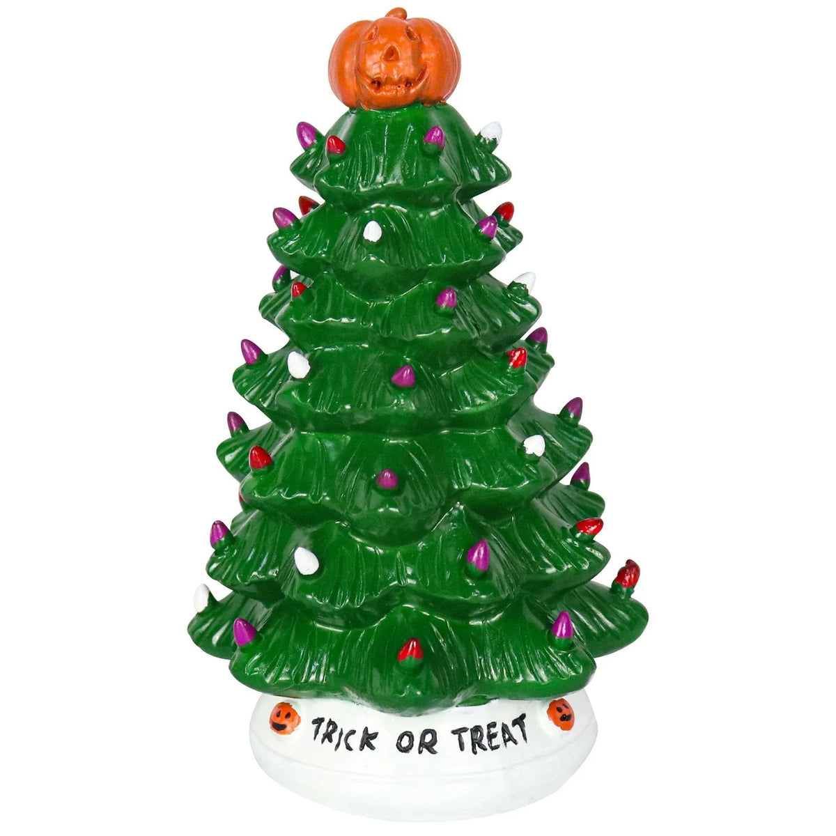Tabletop Holiday Tree Halloween & Christmas Hand-Painted Battery LED