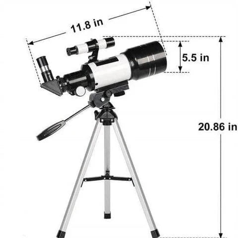 Telescope 150x Magnification Aluminum Tripod & Phone Mount