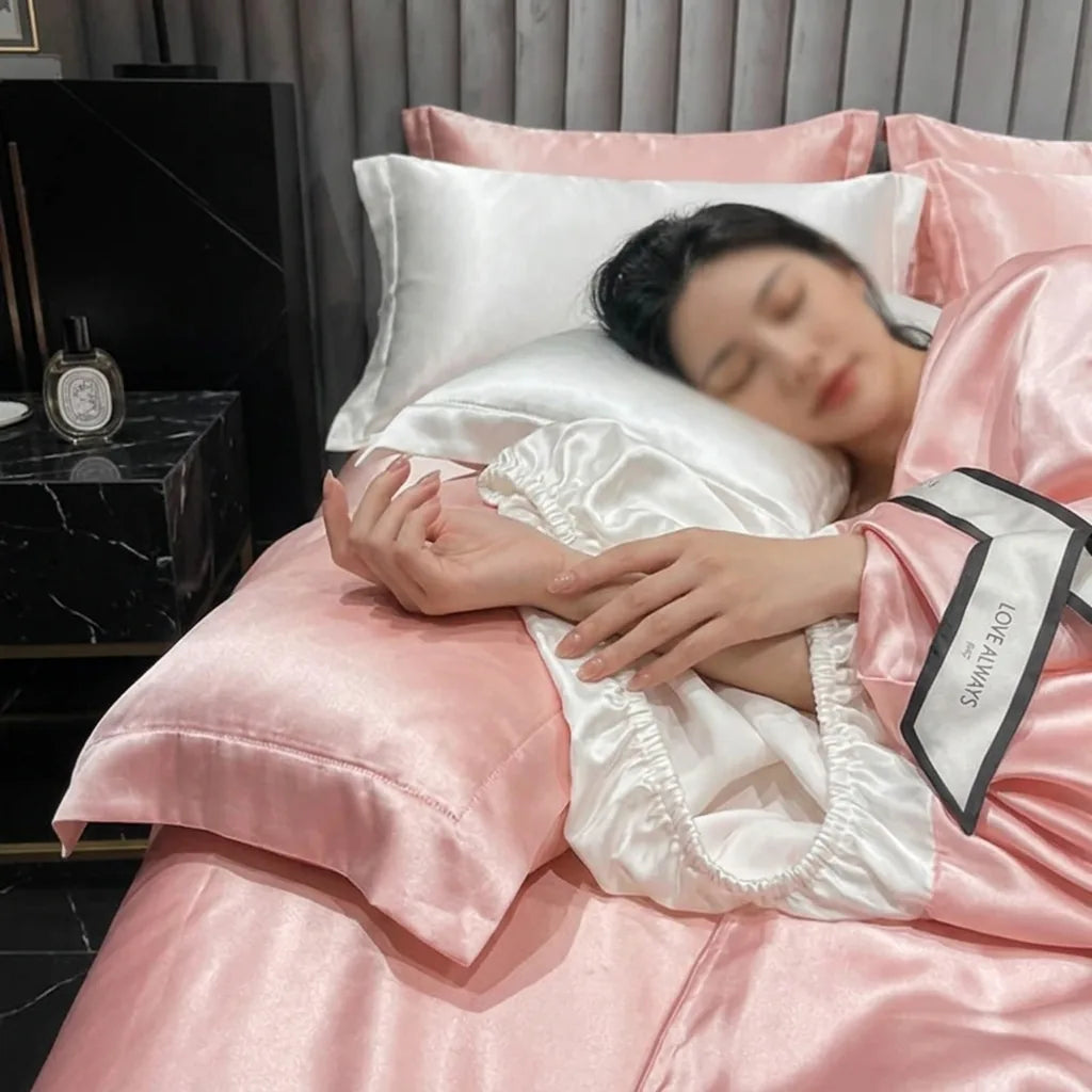 Temperature-Regulating Silk Bedding Set for Sensitive Skin