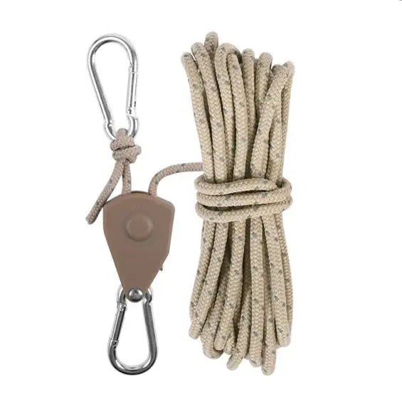 Tent Guy Rope Quick-Lock Pulley Reflective Stainless Carabiners 4m