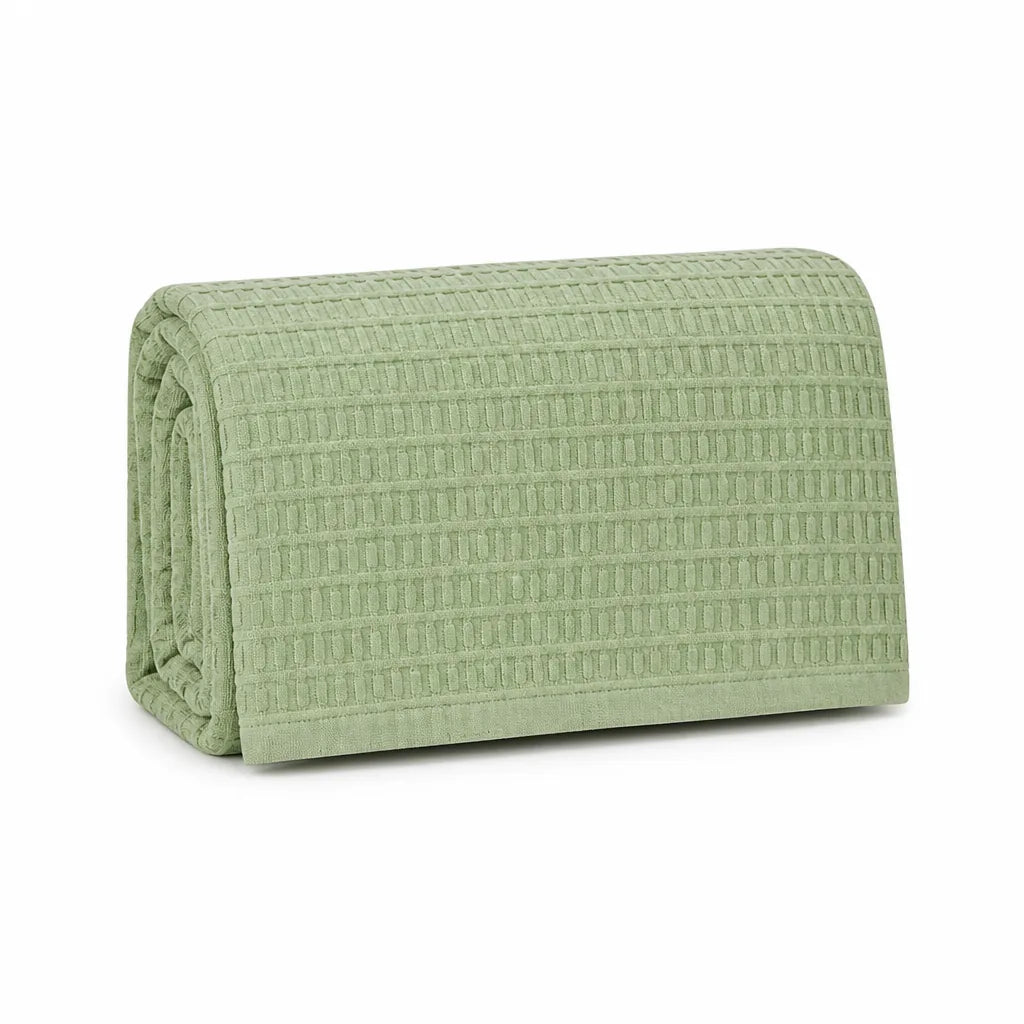 Throw Blanket 100% Cotton Waffle Weave Lightweight Breathable