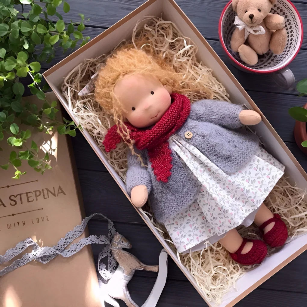 Toddler Doll Hypoallergenic Cotton & Wool Neutral Face