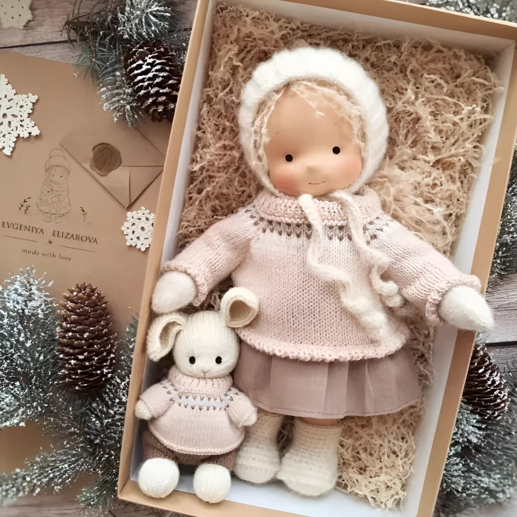 Toddler Doll Hypoallergenic Cotton & Wool Neutral Face