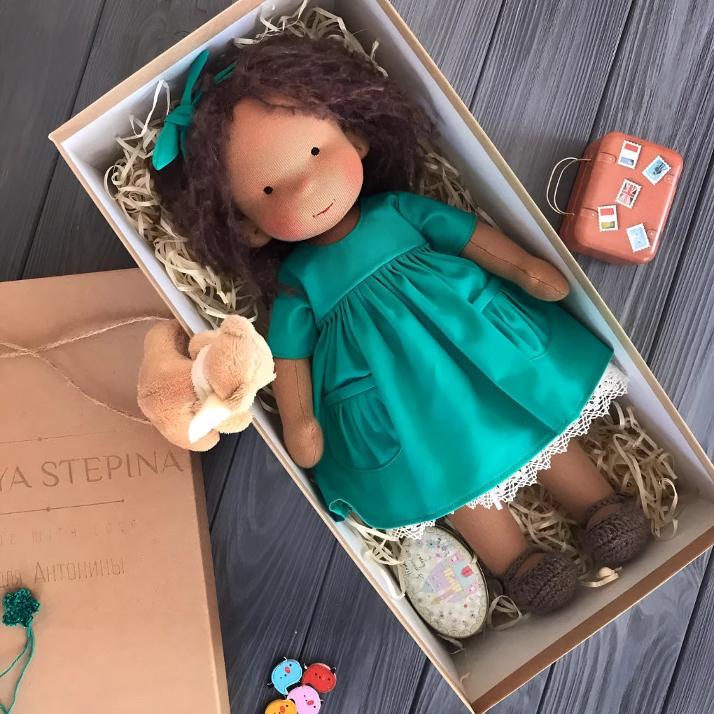 Toddler Doll Hypoallergenic Cotton & Wool Neutral Face
