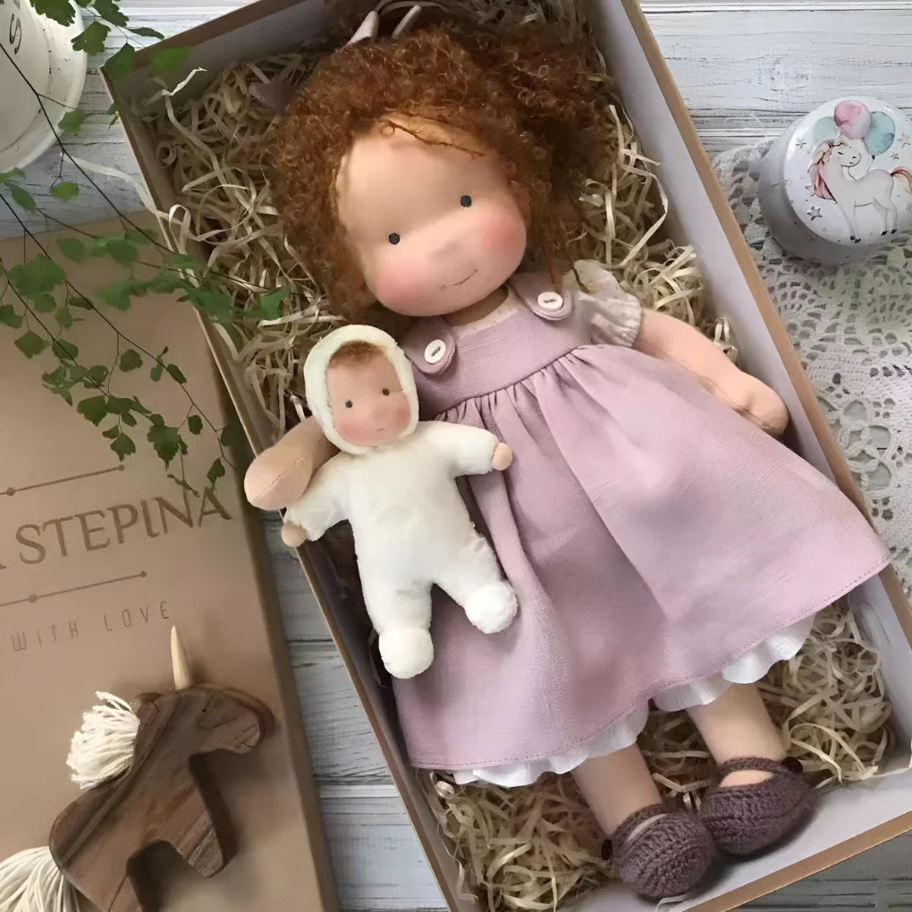 Toddler Doll Hypoallergenic Cotton & Wool Neutral Face
