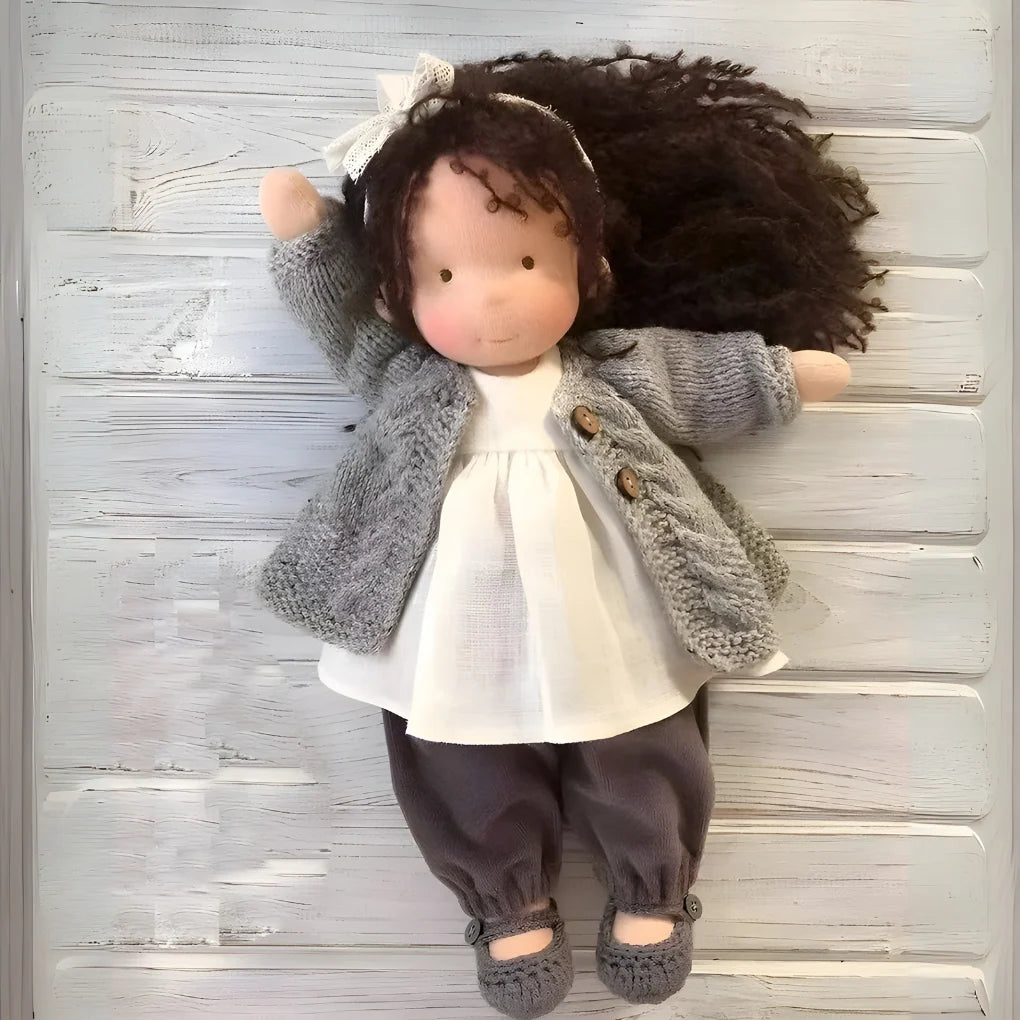 Toddler Doll Hypoallergenic Cotton & Wool Neutral Face