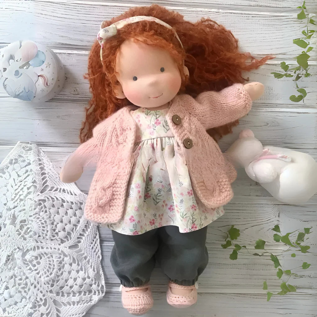 Toddler Doll Hypoallergenic Cotton & Wool Neutral Face