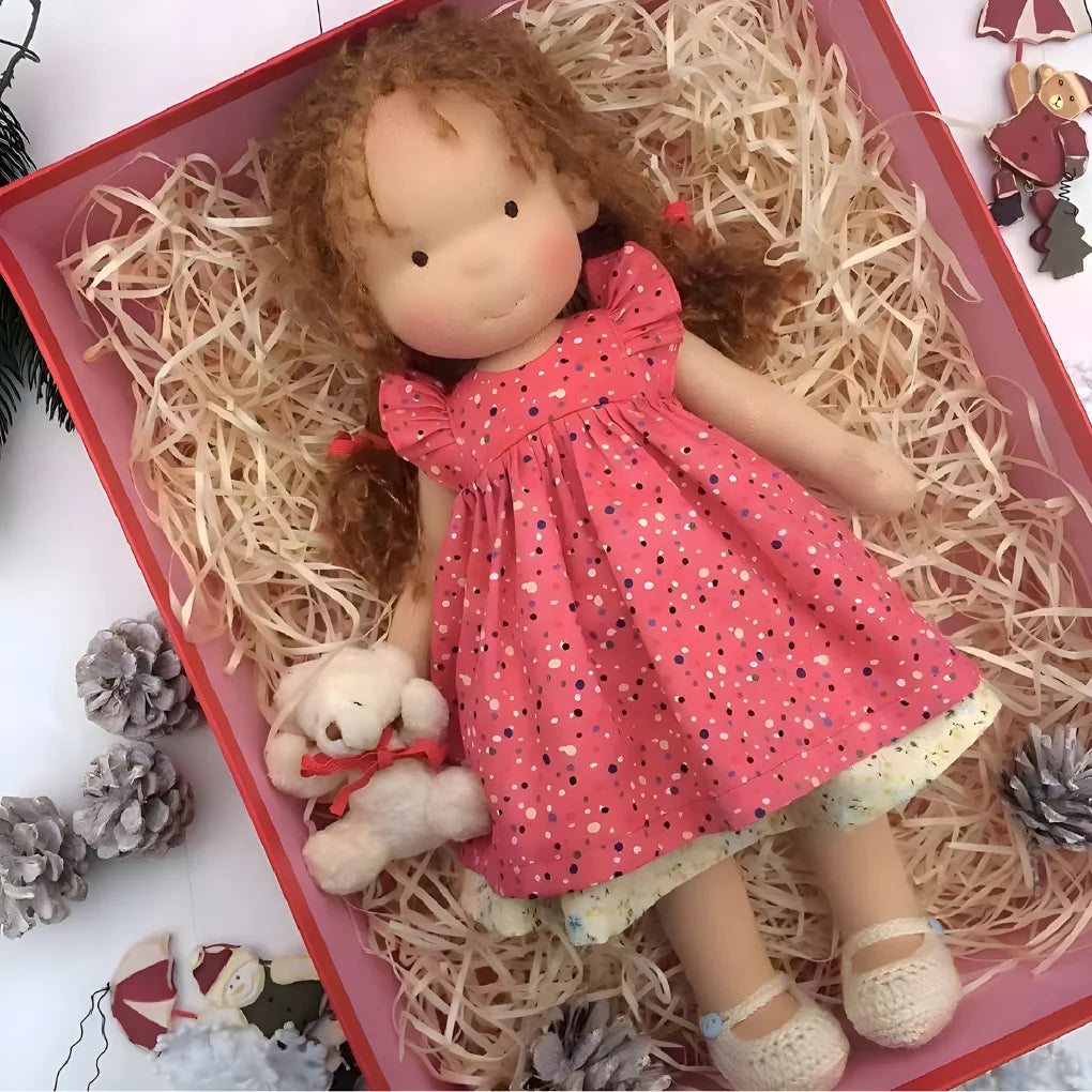 Toddler Doll Hypoallergenic Cotton & Wool Neutral Face