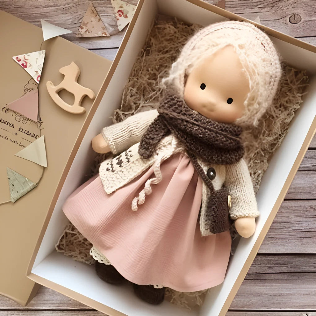 Toddler Doll Hypoallergenic Cotton & Wool Neutral Face