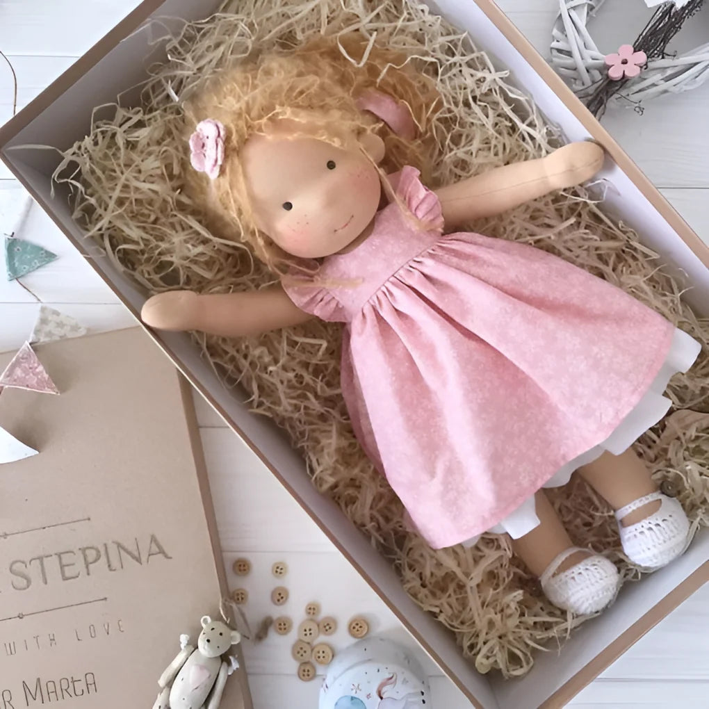 Toddler Doll Hypoallergenic Cotton & Wool Neutral Face