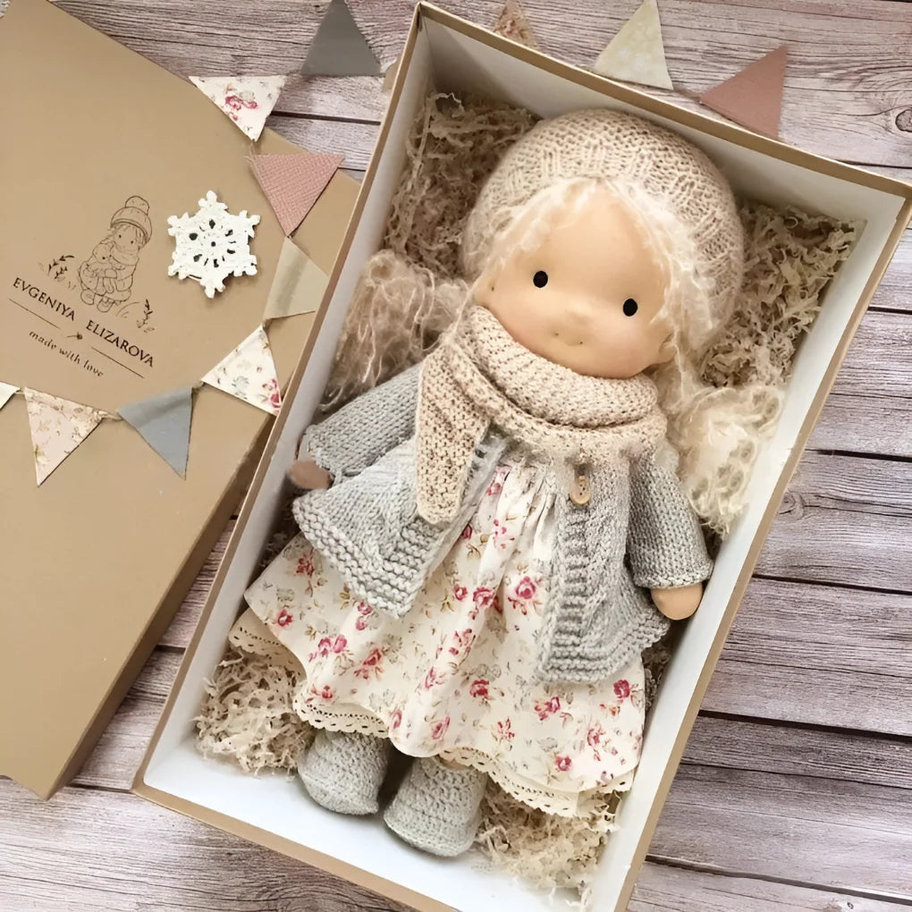 Toddler Doll Hypoallergenic Cotton & Wool Neutral Face