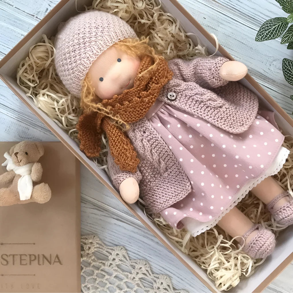 Toddler Doll Hypoallergenic Cotton & Wool Neutral Face