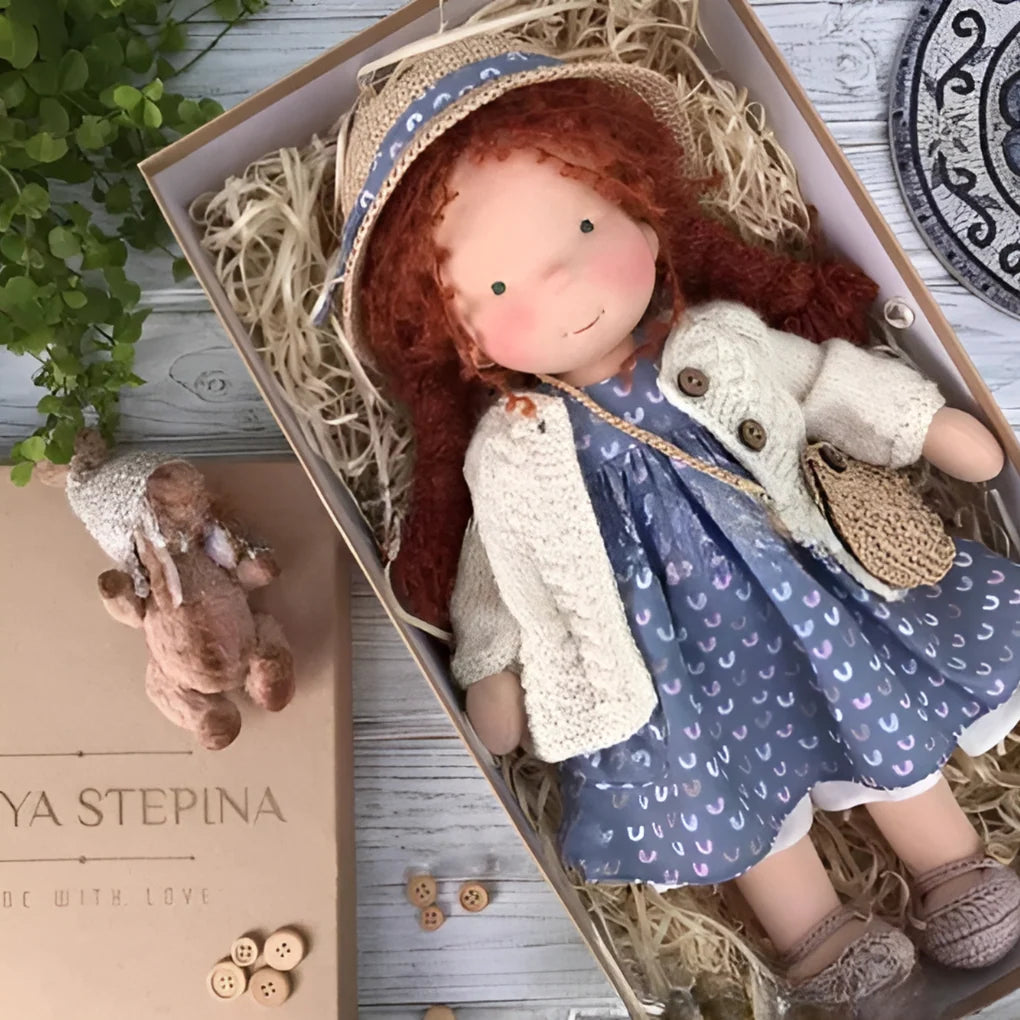 Toddler Doll Hypoallergenic Cotton & Wool Neutral Face