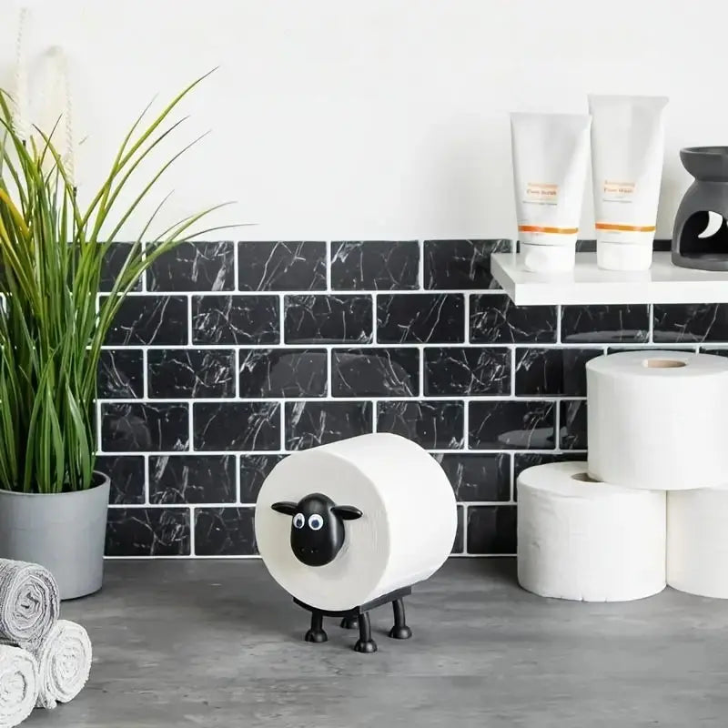 Toilet Paper Holder Freestanding Sheep Design Set of 2