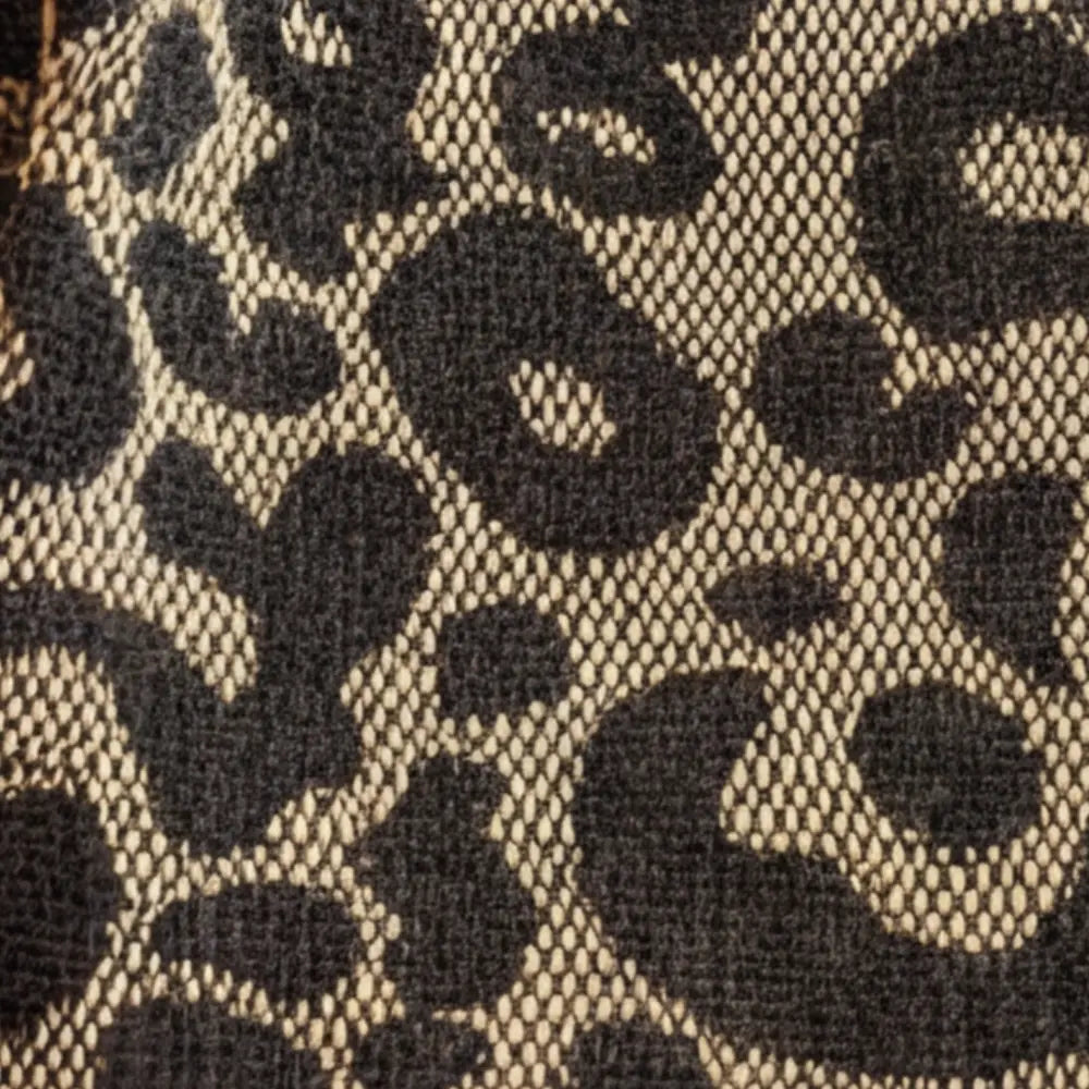 Tote Bag Leopard Canvas Gold Chain & Faux Leather Straps