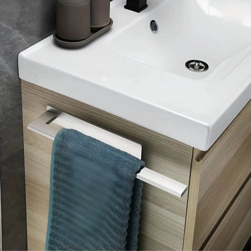 Towel Holder No-Drill Adhesive Brushed Stainless Steel