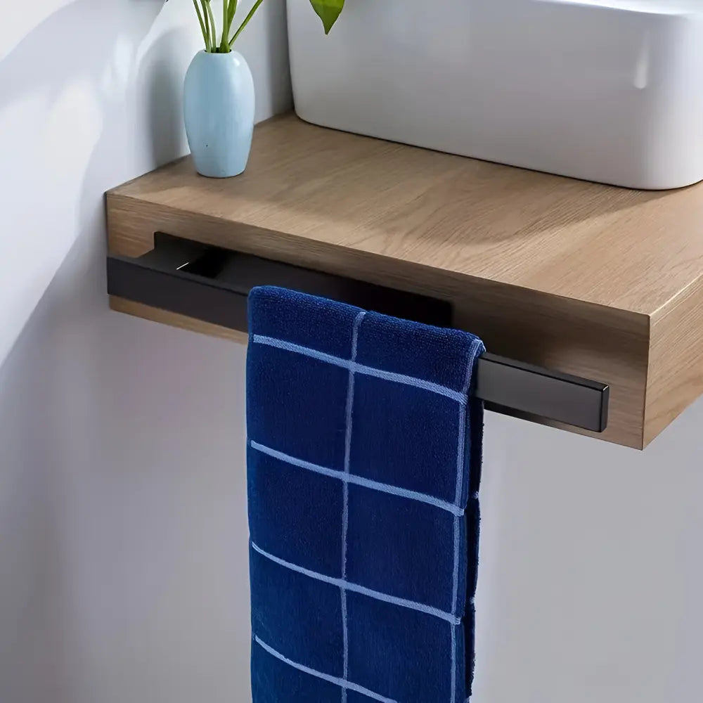 Towel Holder No-Drill Adhesive Brushed Stainless Steel