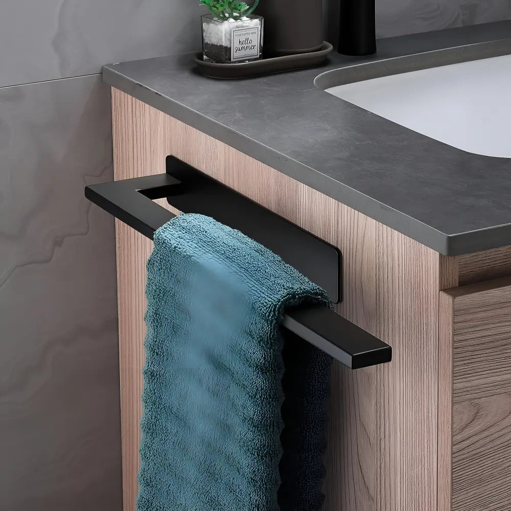 Towel Holder No-Drill Adhesive Brushed Stainless Steel