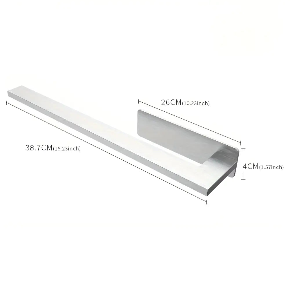 Towel Holder No-Drill Adhesive Brushed Stainless Steel