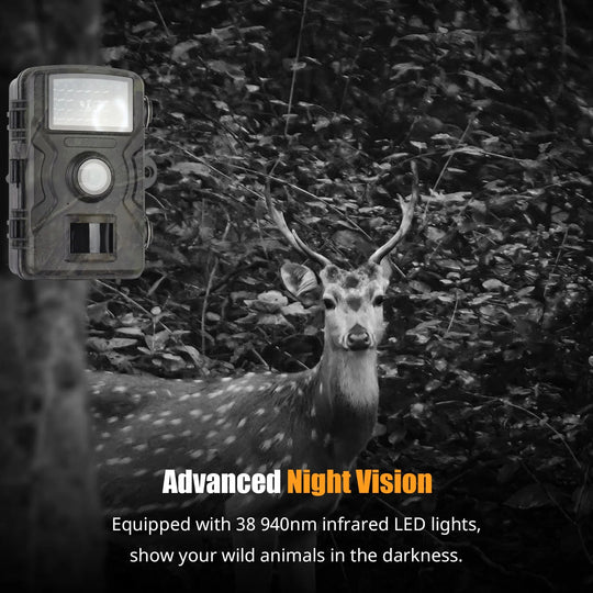 Trail Camera 1080P Night Vision & Motion Detection Weather-Resistant