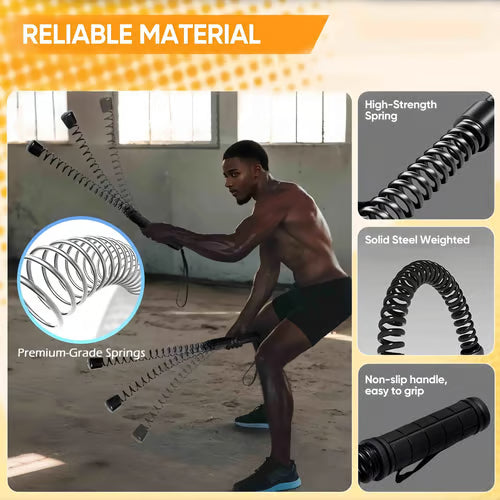 Training Ropes Weighted Spring Textured Leather 2-Pack