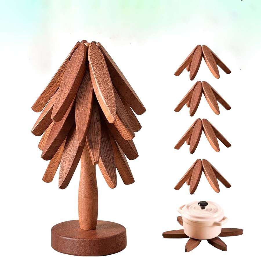 Trivet Solid Wood Foldable & Heat-Resistant