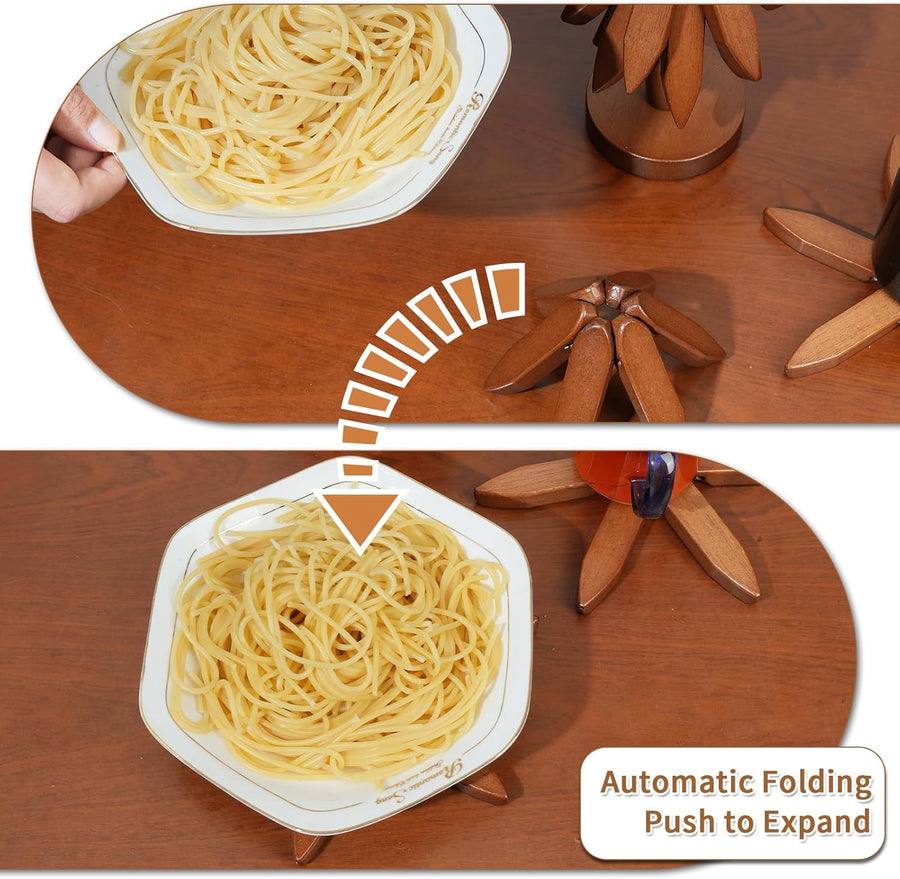 Trivet Solid Wood Foldable & Heat-Resistant