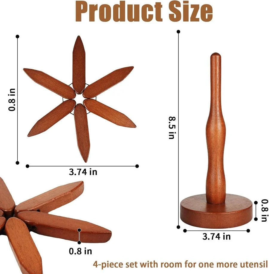 Trivet Solid Wood Foldable & Heat-Resistant
