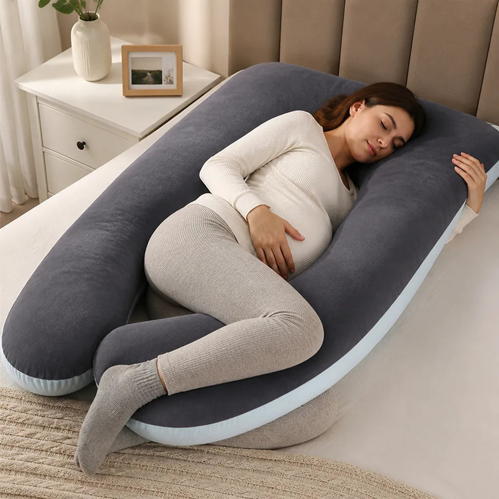 U-Shaped Support for Side Sleepers and Pregnancy Full-Body Pillow