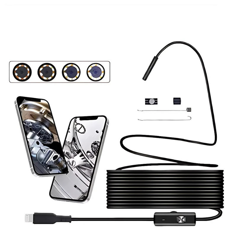 USB Inspection Camera Waterproof 8mm Adjustable LED