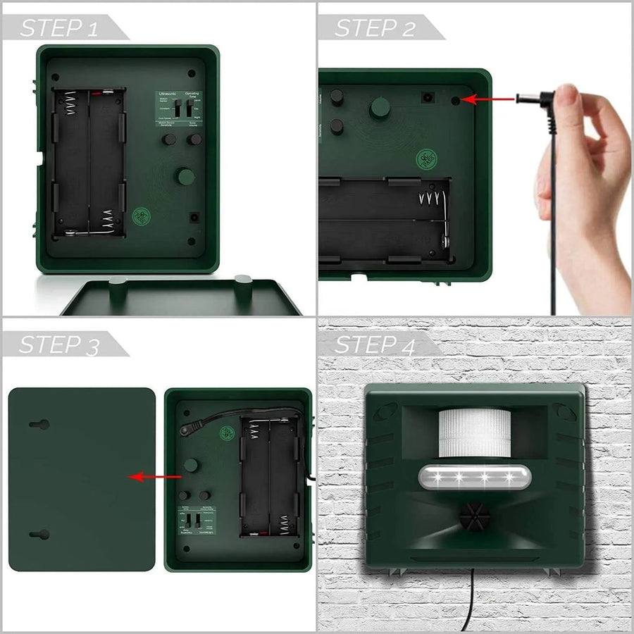 Ultrasonic Bird Repeller Weather-Resistant & Chemical-Free