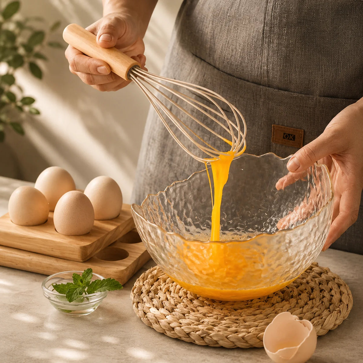 Utensil Set Silicone Heads & Bamboo Handles 12-Piece